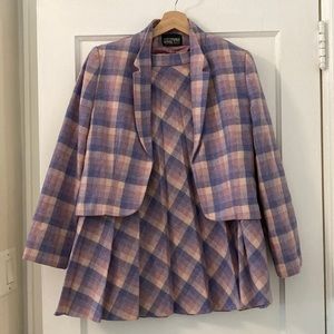 Vintage Lavender and Pink Midi Skirt Set